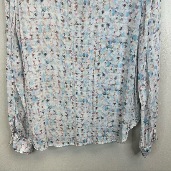 Cloth & Stone Multicolor Button Up Shirt Cotton Womens L Boho Preppy Art Soft - Picture 10 of 10